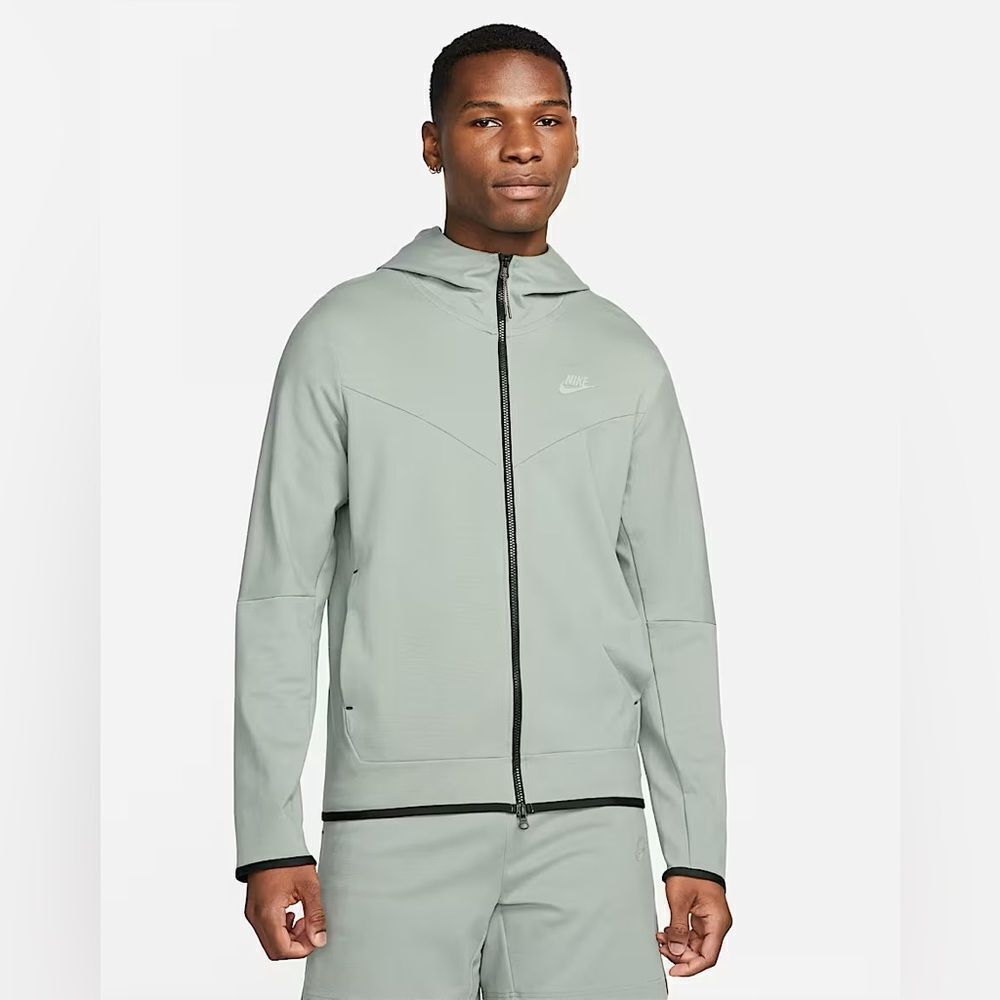 Nike Lightweight Tech Fleece Full Zip Hoodie Mica Green